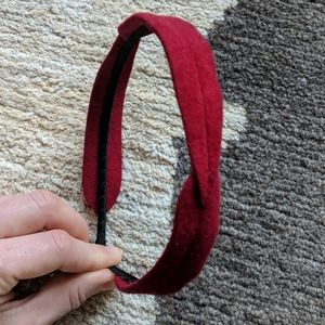 Red felt headband